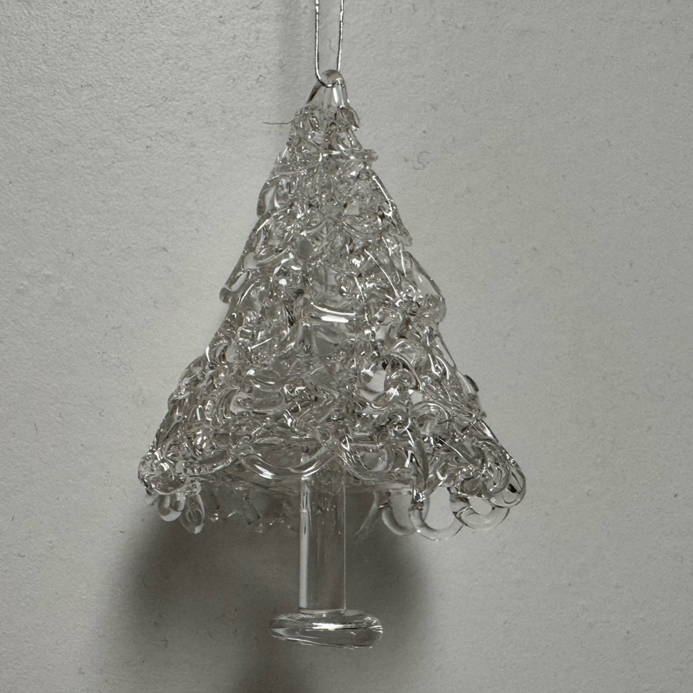 Spun Glass Pine Tree •Christmas Tree Ornament.